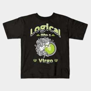 Zodiac attributes: Virgo black Kids T-Shirt